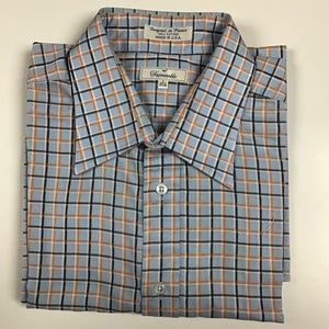 Façonnable  Blue + Orange Dress Shirt XL